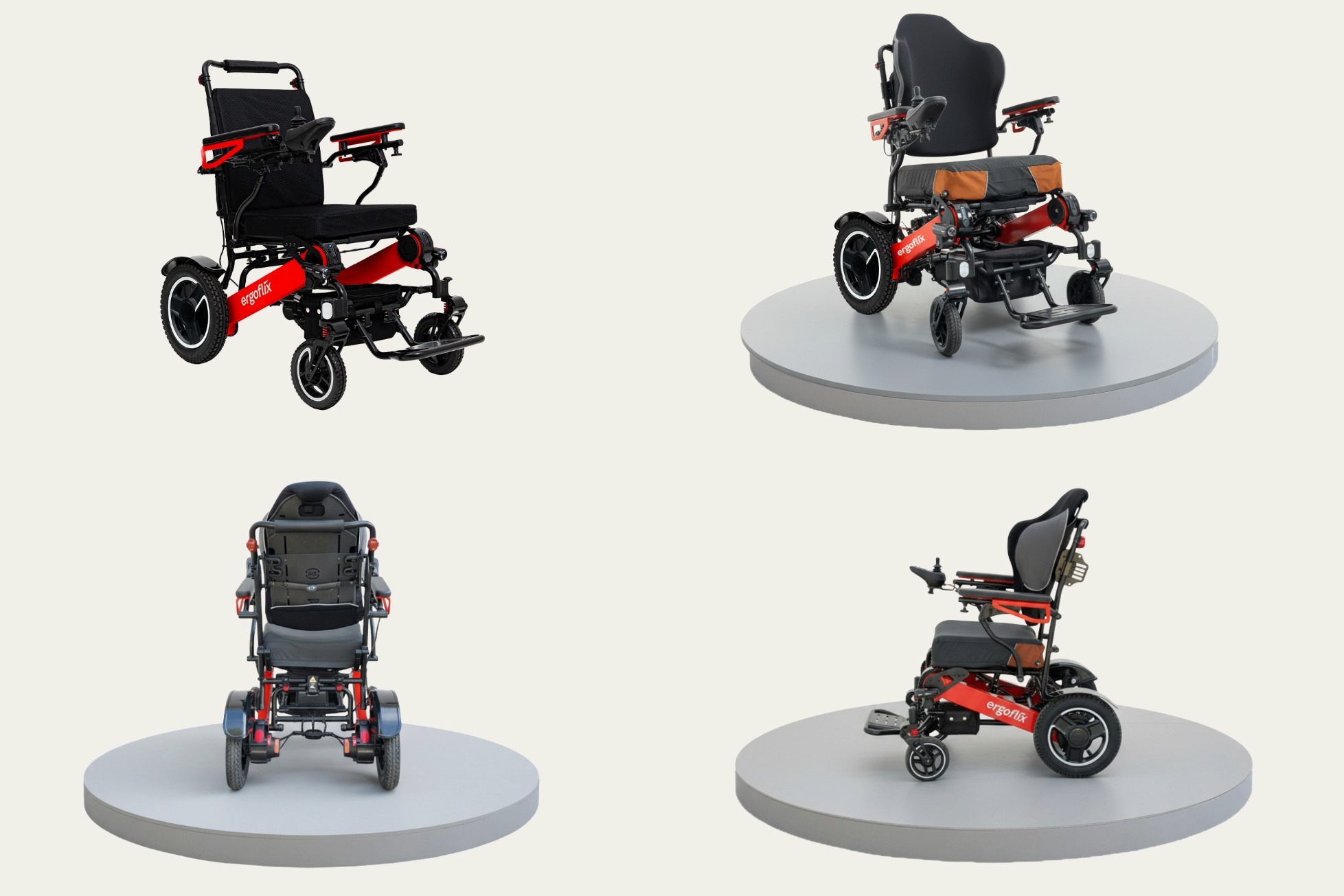 Les possibilités de positionnement ergoflix fauteuil roulant électrique pliable