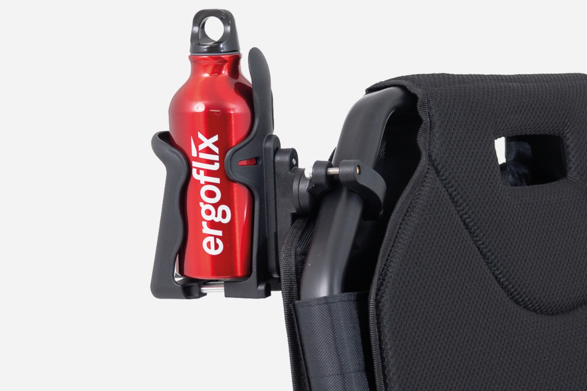 Porte-bouteille ergoflix maintenir hydratation autonomie fauteuil roulant