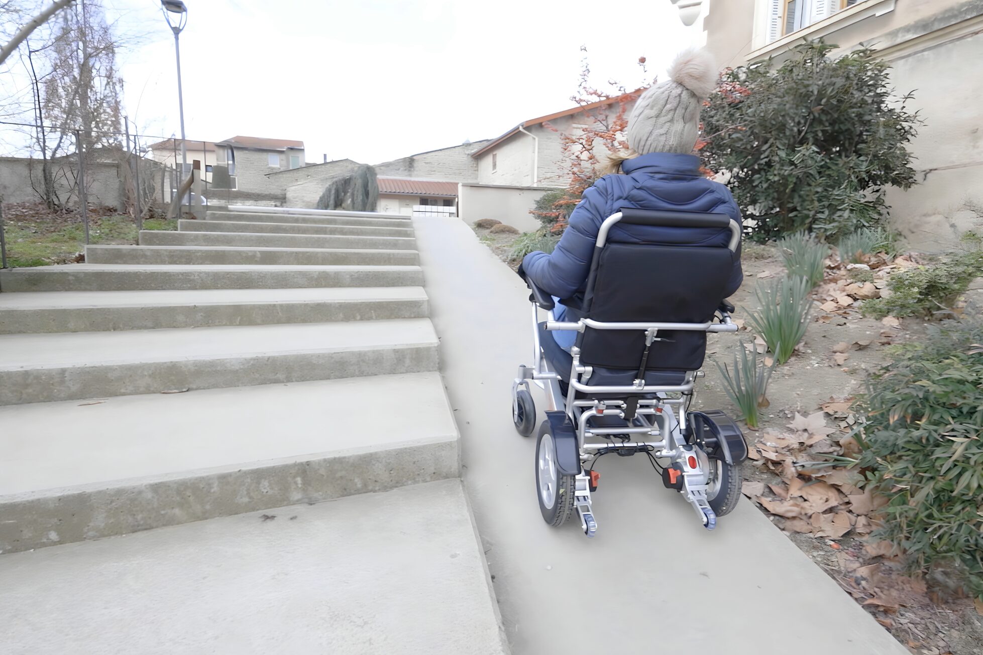 ergoflix fauteuil roulant électrique pliable aide à la poussée